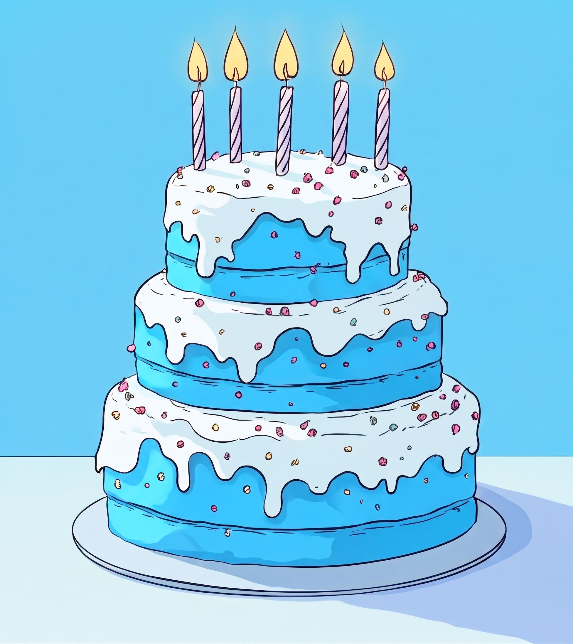 Birthday Card Blue